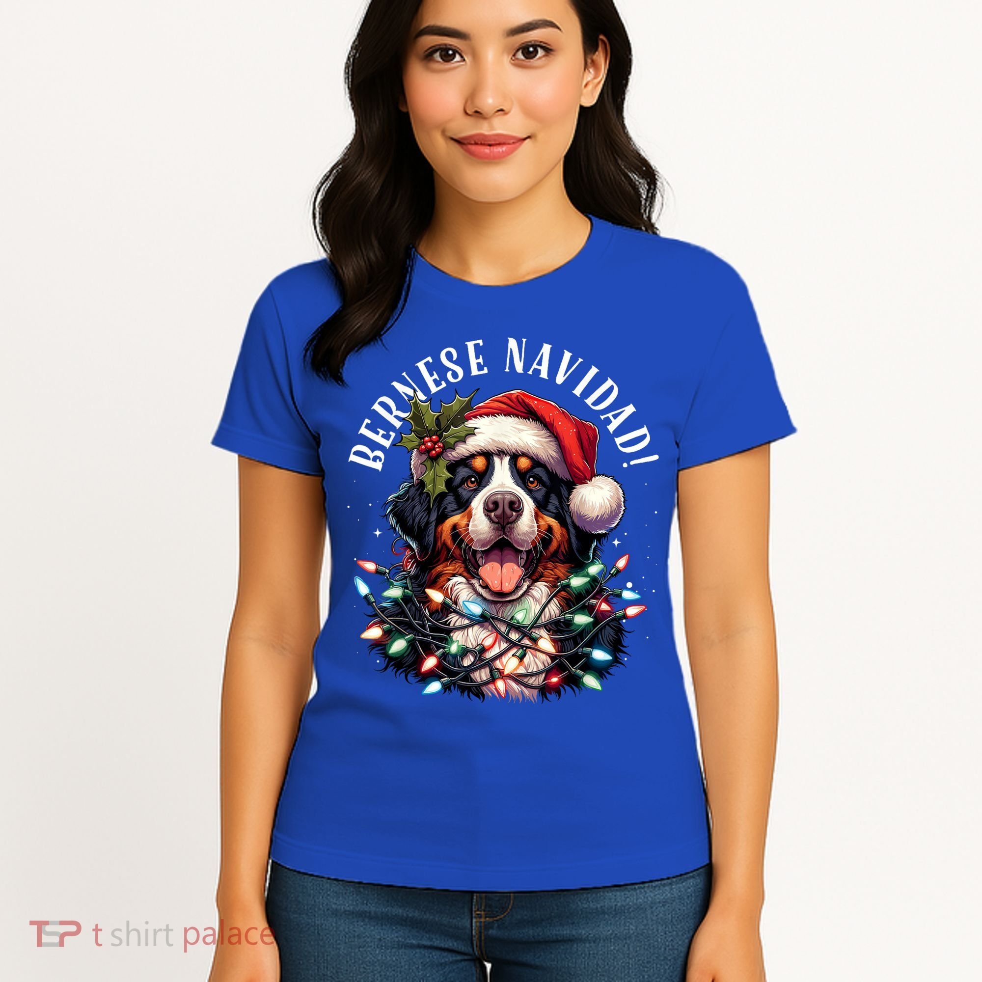 Bernese Mountain Dog Christmas Funny Bernese Navidad Berner Women's T-Shirt