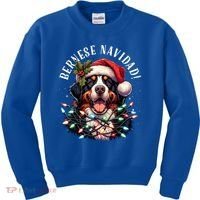 Bernese Mountain Dog Christmas Funny Bernese Navidad Berner Kids Sweatshirt thumb 0
