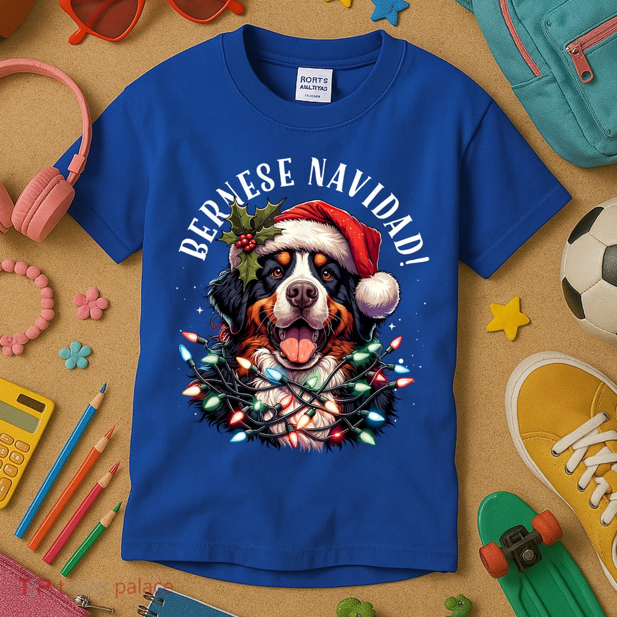 Bernese Mountain Dog Christmas Funny Bernese Navidad Berner Kids T-Shirt