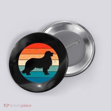 Bernese Mountain Dog Retro Vintage Button
