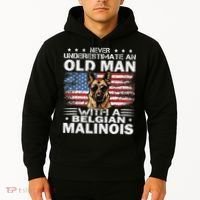 Belgian Malinois Dog Breed Never Underestimate An Old Man Hoodie thumb 2