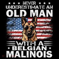 Belgian Malinois Dog Breed Never Underestimate An Old Man Long Sleeve Shirt thumb 2