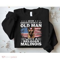 Belgian Malinois Dog Breed Never Underestimate An Old Man Sweatshirt thumb 2