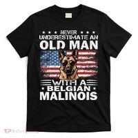 Belgian Malinois Dog Breed Never Underestimate An Old Man T-Shirt thumb 0
