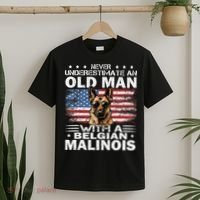 Belgian Malinois Dog Breed Never Underestimate An Old Man T-Shirt thumb 2