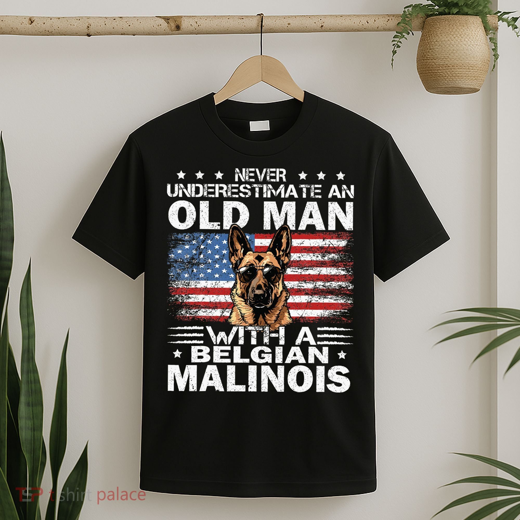 Belgian Malinois Dog Breed Never Underestimate An Old Man T-Shirt