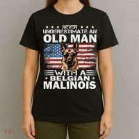 Belgian Malinois Dog Breed Never Underestimate An Old Man T-Shirt thumb 4