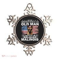Belgian Malinois Dog Breed Never Underestimate An Old Man Ornament thumb 0