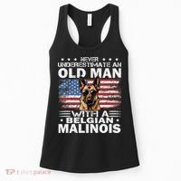 Belgian Malinois Dog Breed Never Underestimate An Old Man Women's Tank Top thumb 0