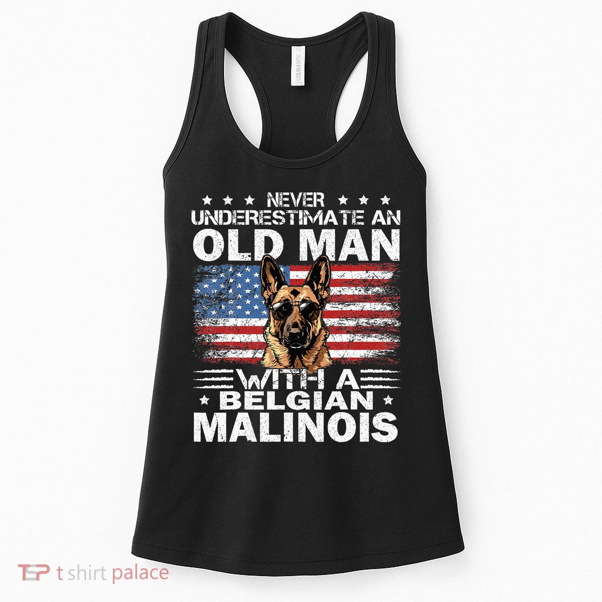Belgian Malinois Dog Breed Never Underestimate An Old Man Women's Tank Top