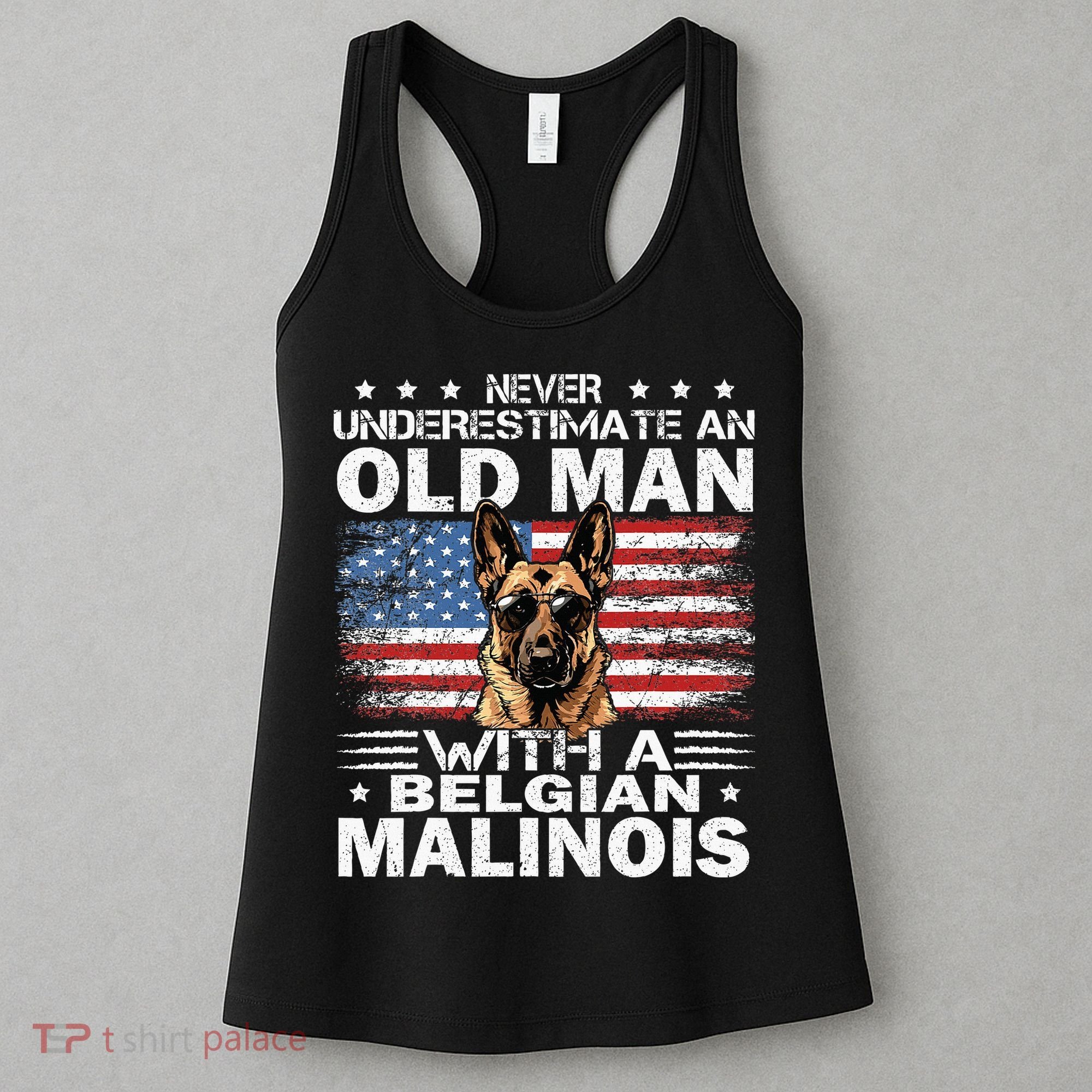 Belgian Malinois Dog Breed Never Underestimate An Old Man Women's Tank Top