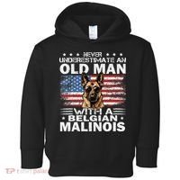 Belgian Malinois Dog Breed Never Underestimate An Old Man Toddler Hoodie thumb 0