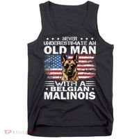 Belgian Malinois Dog Breed Never Underestimate An Old Man Tank Top thumb 0