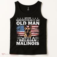 Belgian Malinois Dog Breed Never Underestimate An Old Man Tank Top thumb 2