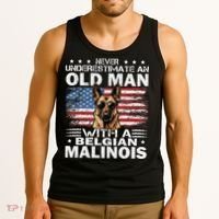 Belgian Malinois Dog Breed Never Underestimate An Old Man Tank Top thumb 3