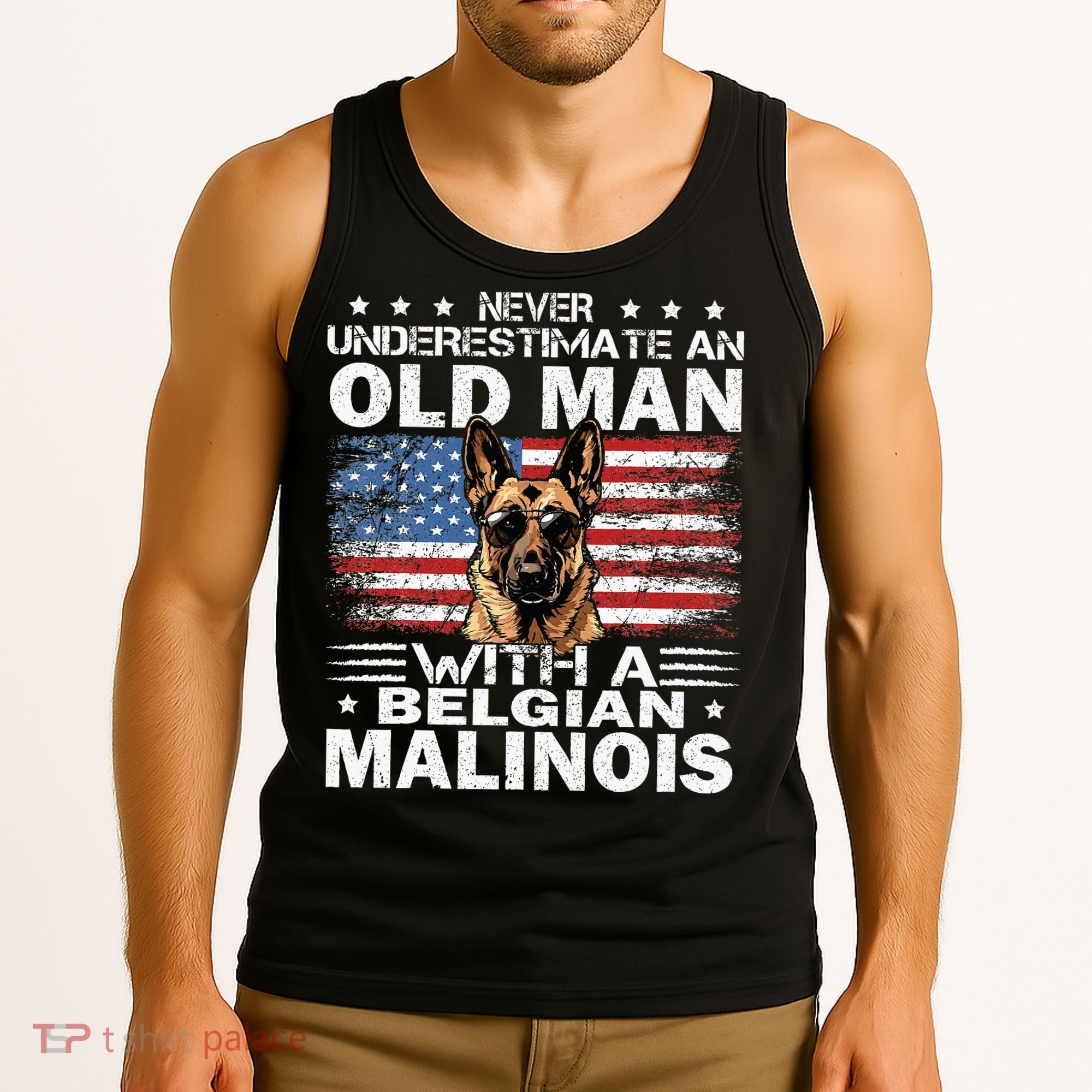 Belgian Malinois Dog Breed Never Underestimate An Old Man Tank Top
