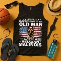 Belgian Malinois Dog Breed Never Underestimate An Old Man Tank Top thumb 4