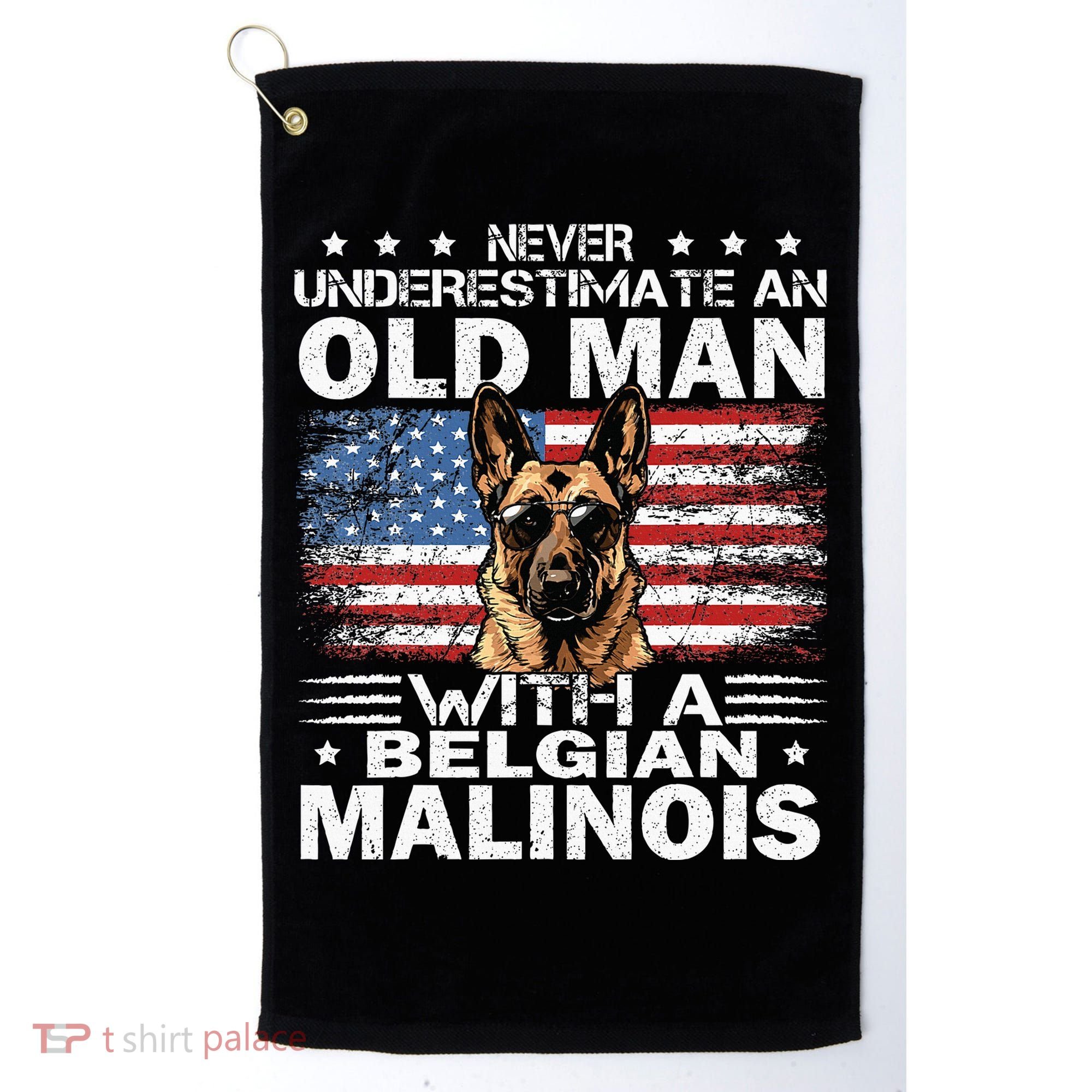 Belgian Malinois Dog Breed Never Underestimate An Old Man Golf Towel