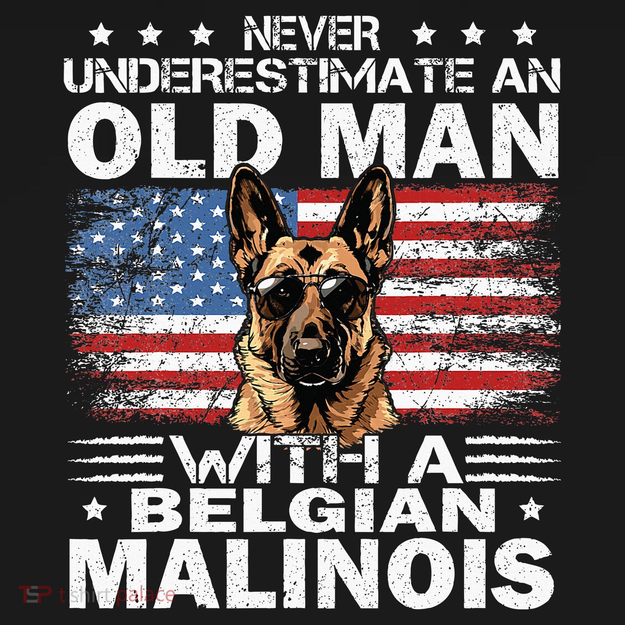 Belgian Malinois Dog Breed Never Underestimate An Old Man Kids Hoodie
