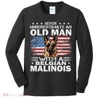 Belgian Malinois Dog Breed Never Underestimate An Old Man Kids Long Sleeve Shirt thumb 0