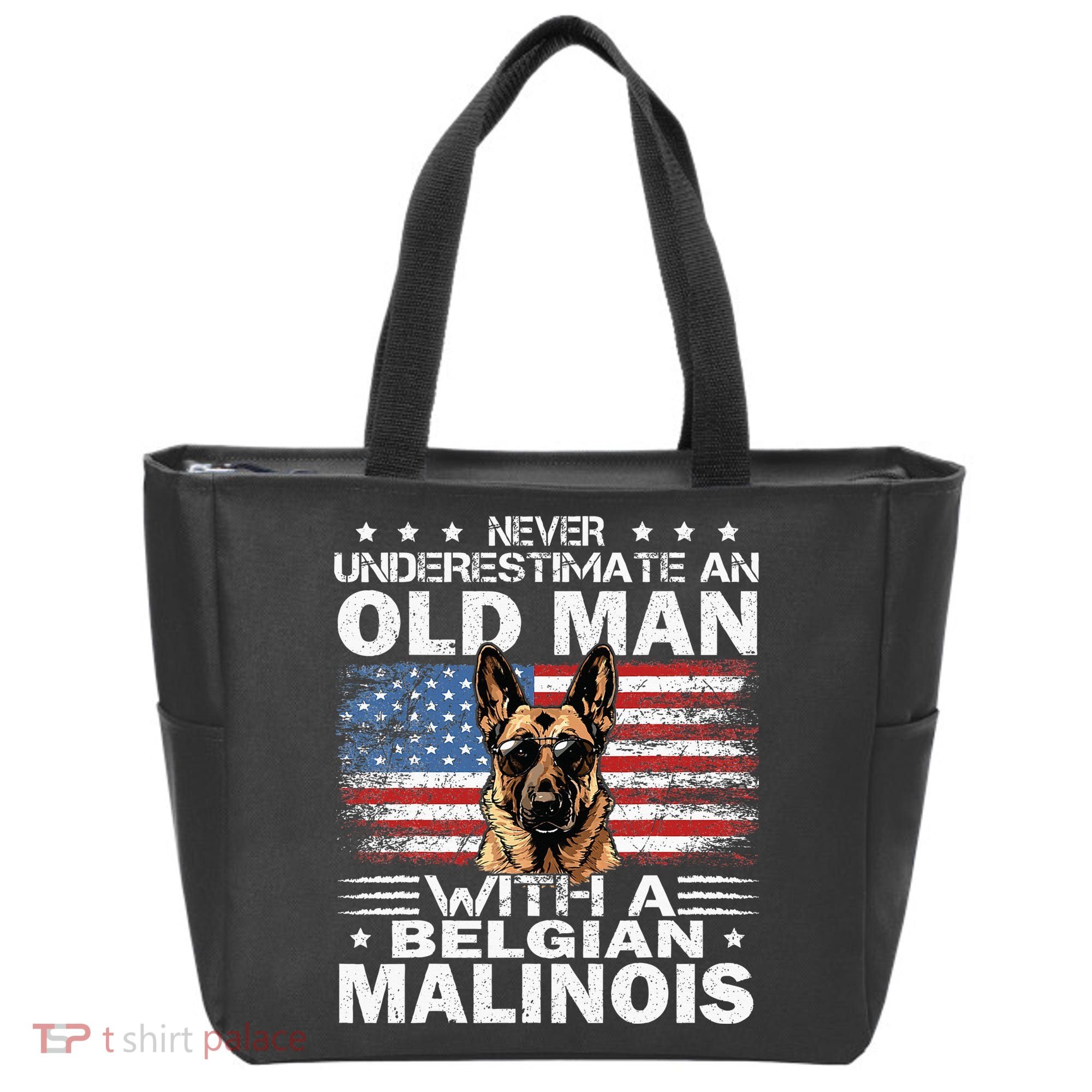 Belgian Malinois Dog Breed Never Underestimate An Old Man Tote Bag