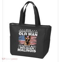 Belgian Malinois Dog Breed Never Underestimate An Old Man Tote Bag thumb 3