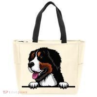 Bernese Mountain Dog Breed Popping Up Fun Dog Owner Tote Bag thumb 0