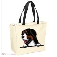 Bernese Mountain Dog Breed Popping Up Fun Dog Owner Tote Bag thumb 2