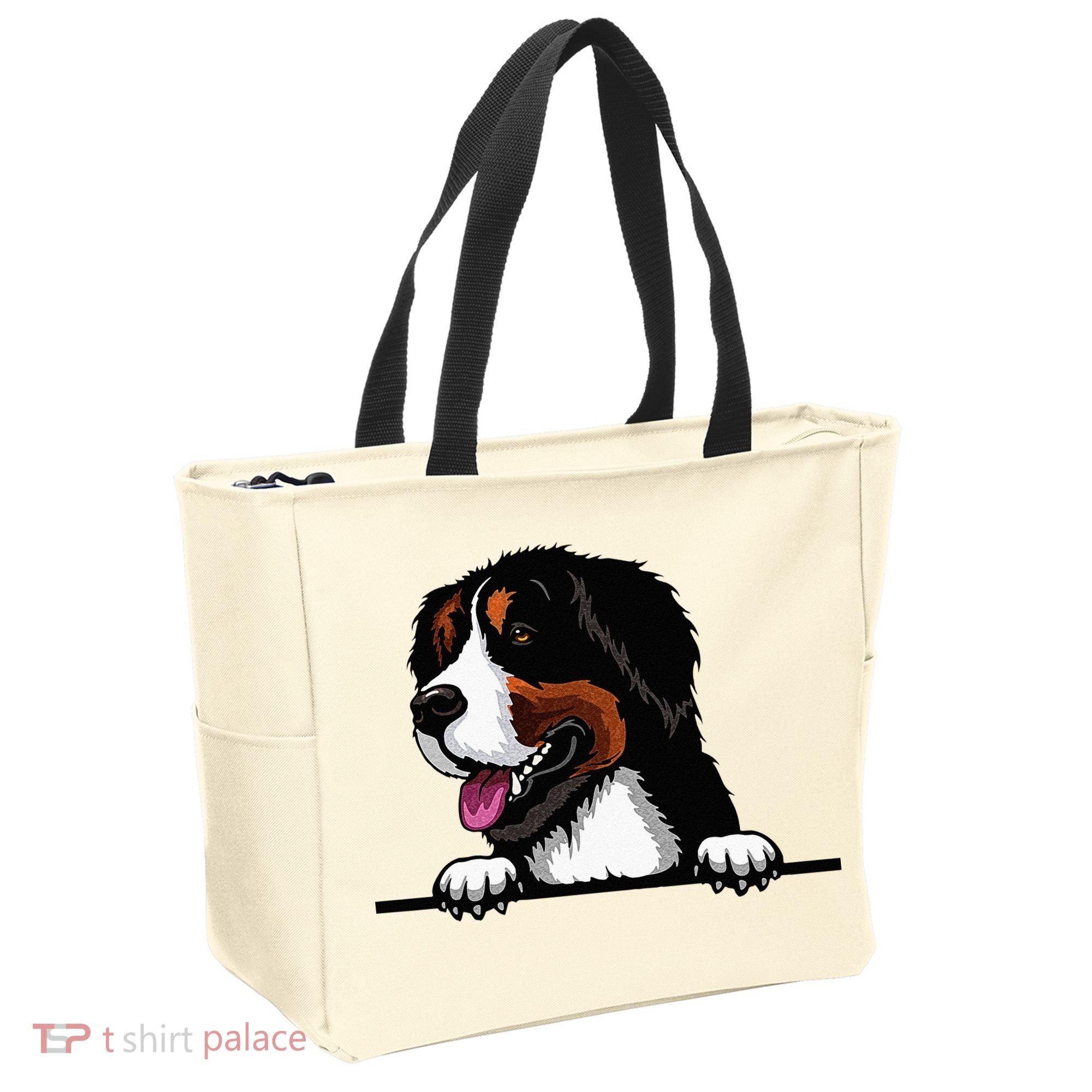 Bernese Mountain Dog Breed Popping Up Fun Dog Owner Tote Bag