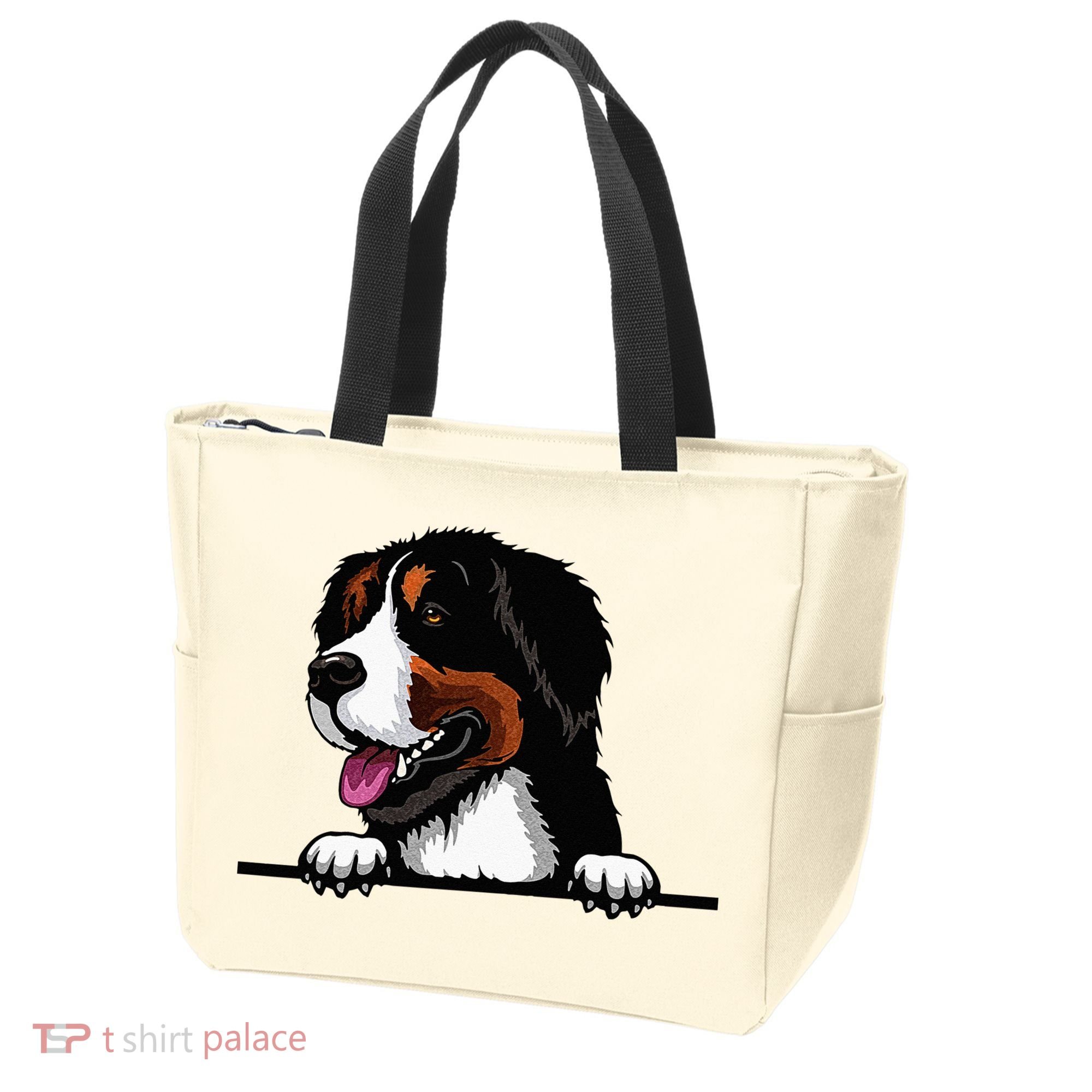 Bernese Mountain Dog Breed Popping Up Fun Dog Owner Tote Bag