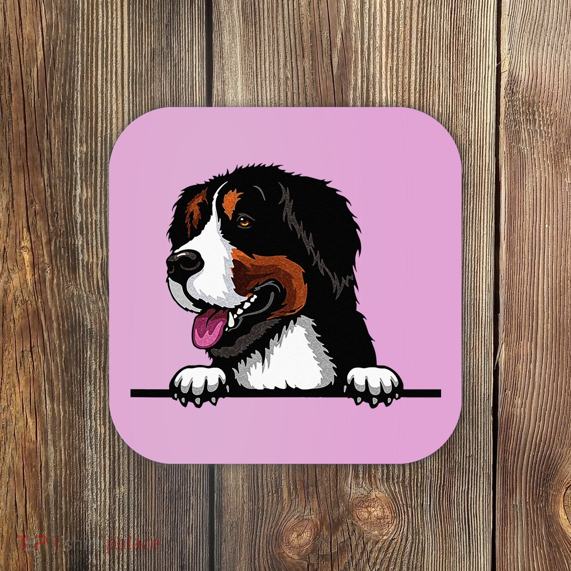 Bernese Mountain Dog Breed Popping Up Fun Dog Owner Coaster