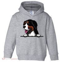 Bernese Mountain Dog Breed Popping Up Fun Dog Owner Toddler Hoodie thumb 0