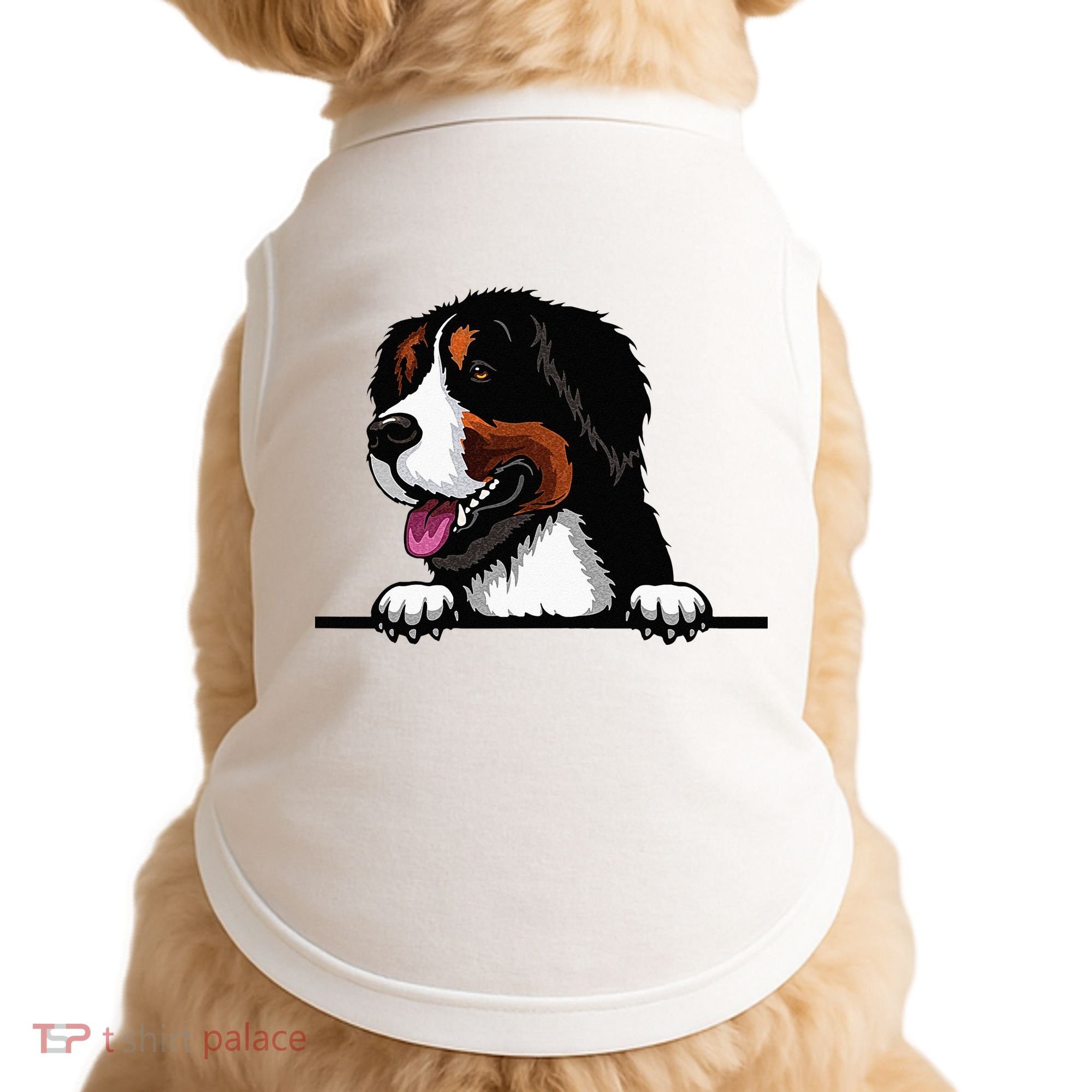 Bernese Mountain Dog Breed Popping Up Fun Dog Owner Doggie Tank