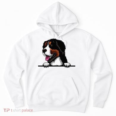 Bernese Mountain Dog Breed Popping Up Fun Dog Owner Hoodie