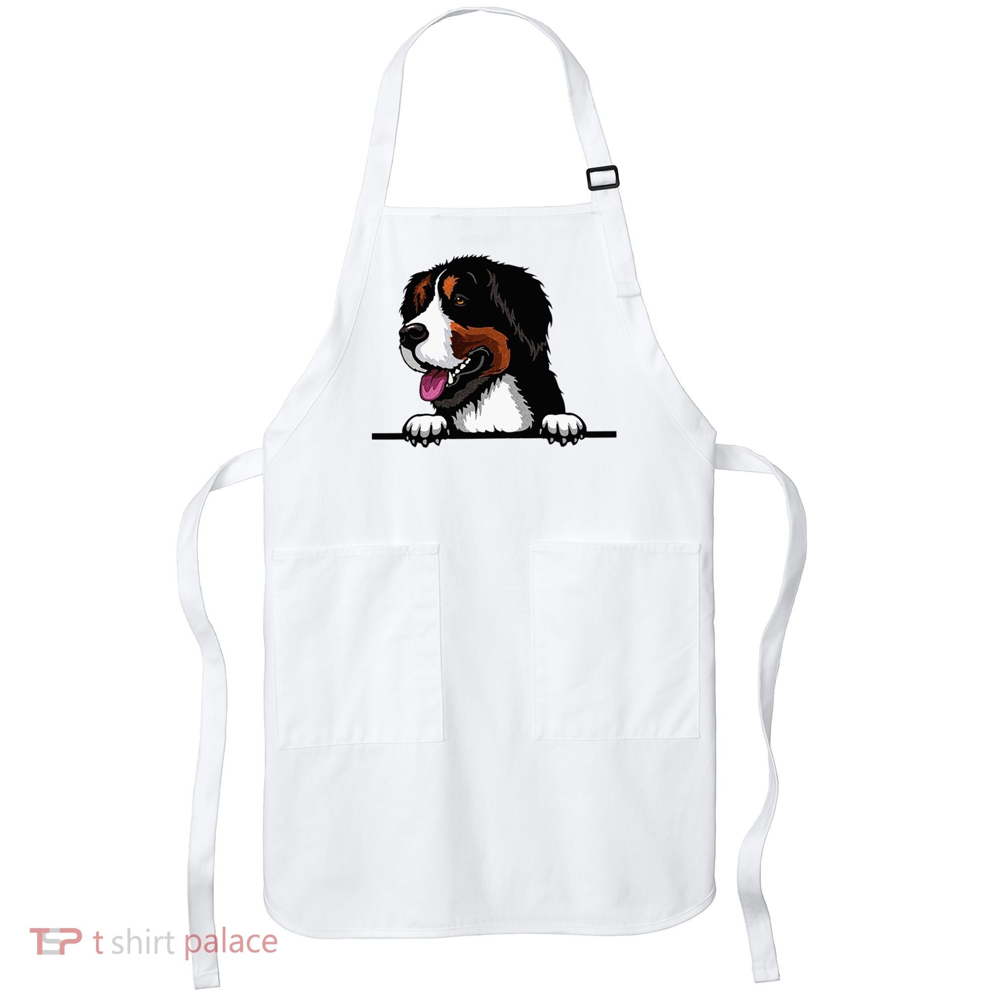 Bernese Mountain Dog Breed Popping Up Fun Dog Owner Apron