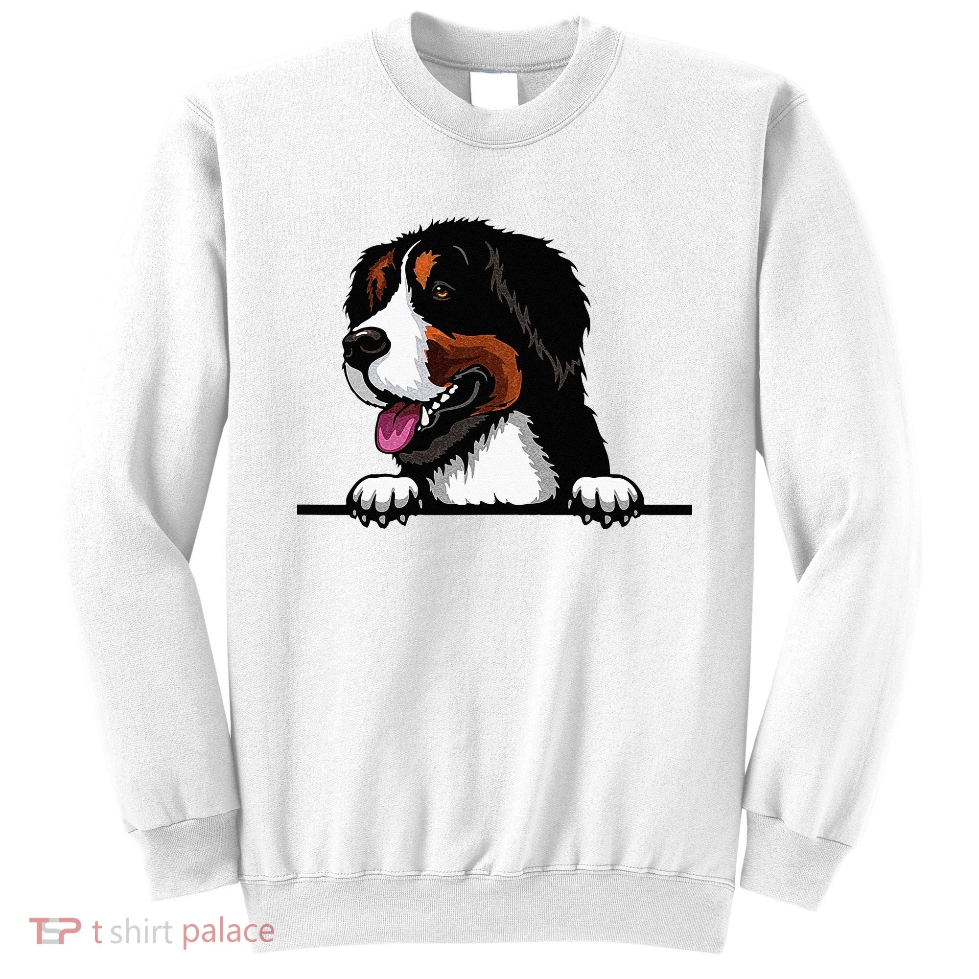 Bernese Mountain Dog Breed Popping Up Fun Dog Owner Sweatshirt