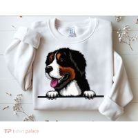 Bernese Mountain Dog Breed Popping Up Fun Dog Owner Sweatshirt thumb 2