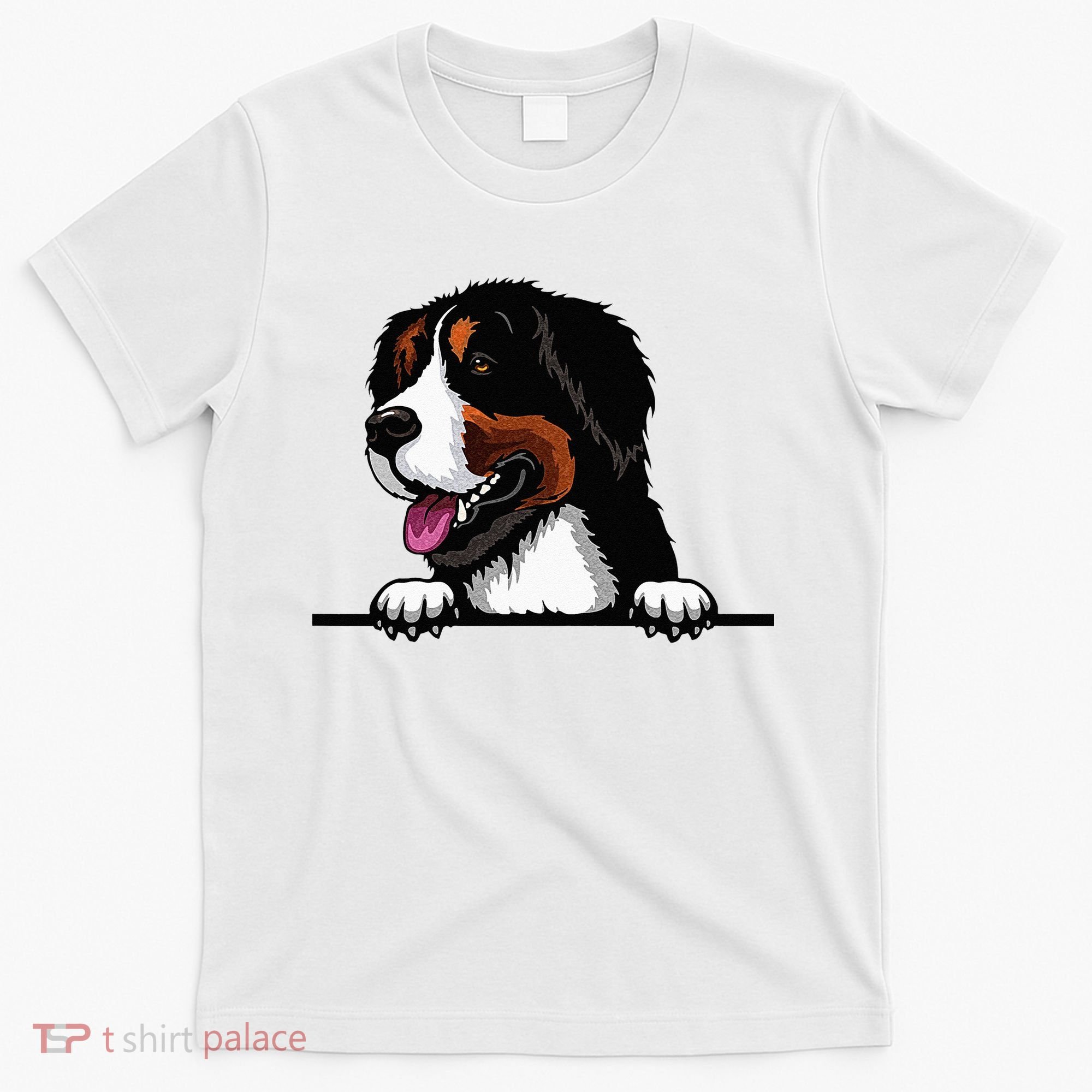 Bernese Mountain Dog Breed Popping Up Fun Dog Owner T-Shirt