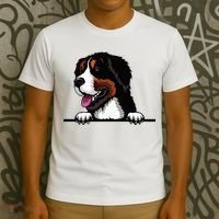 Bernese Mountain Dog Breed Popping Up Fun Dog Owner T-Shirt thumb 3