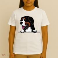 Bernese Mountain Dog Breed Popping Up Fun Dog Owner T-Shirt thumb 4