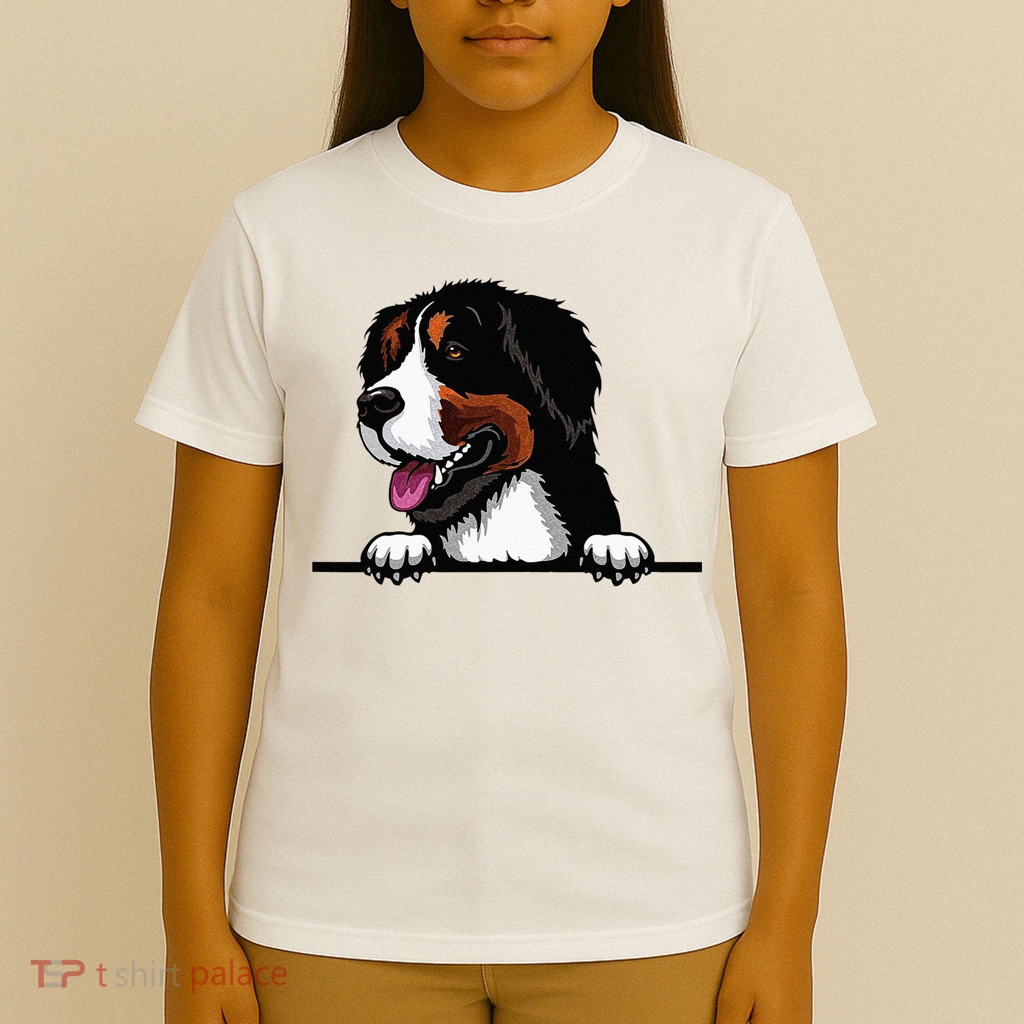 Bernese Mountain Dog Breed Popping Up Fun Dog Owner T-Shirt