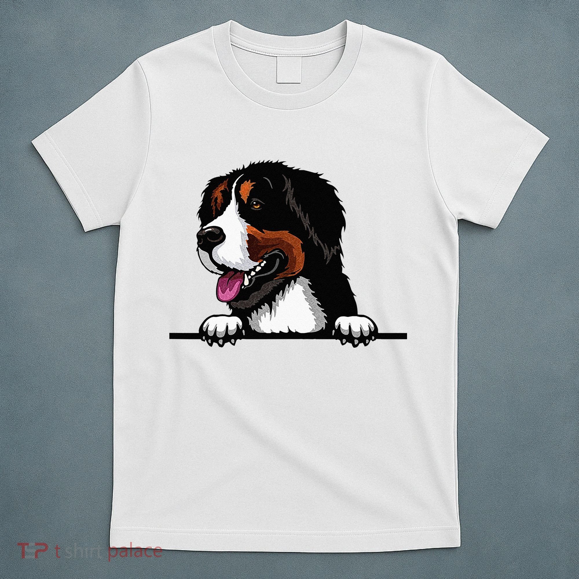 Bernese Mountain Dog Breed Popping Up Fun Dog Owner T-Shirt