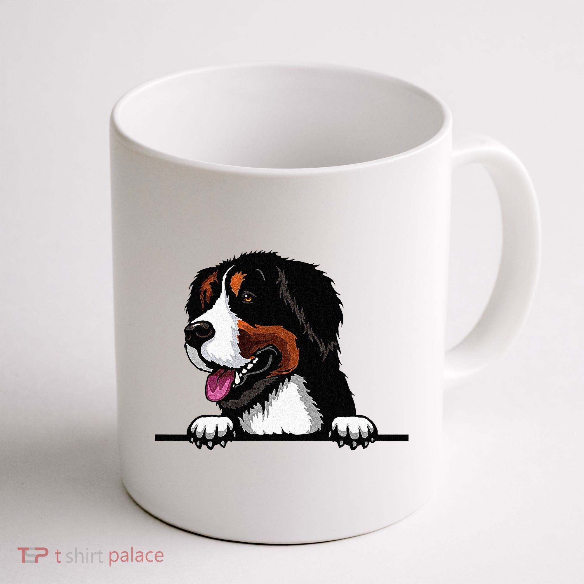 Bernese Mountain Dog Breed Popping Up Fun Dog Owner Coffee Mug