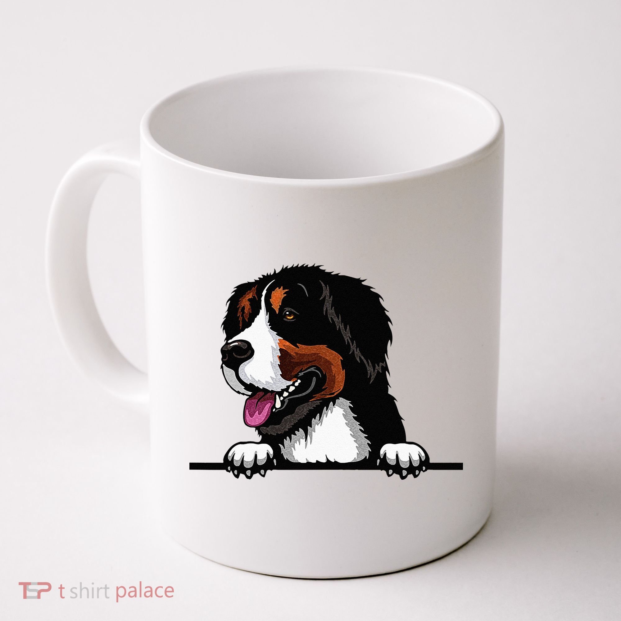 Bernese Mountain Dog Breed Popping Up Fun Dog Owner Coffee Mug