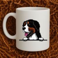 Bernese Mountain Dog Breed Popping Up Fun Dog Owner Coffee Mug thumb 2