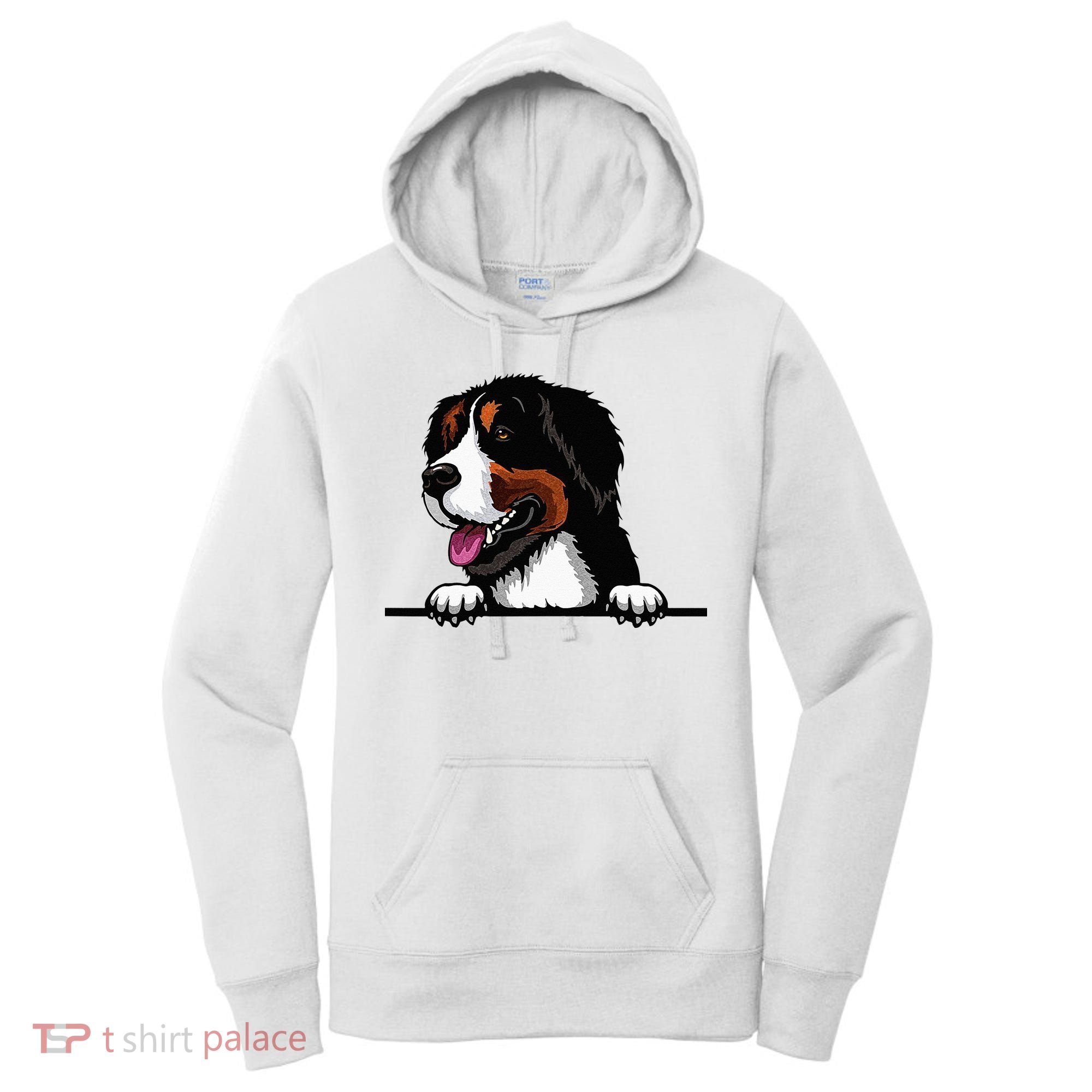Bernese Mountain Dog Breed Popping Up Fun Dog Owner Women's Hoodie