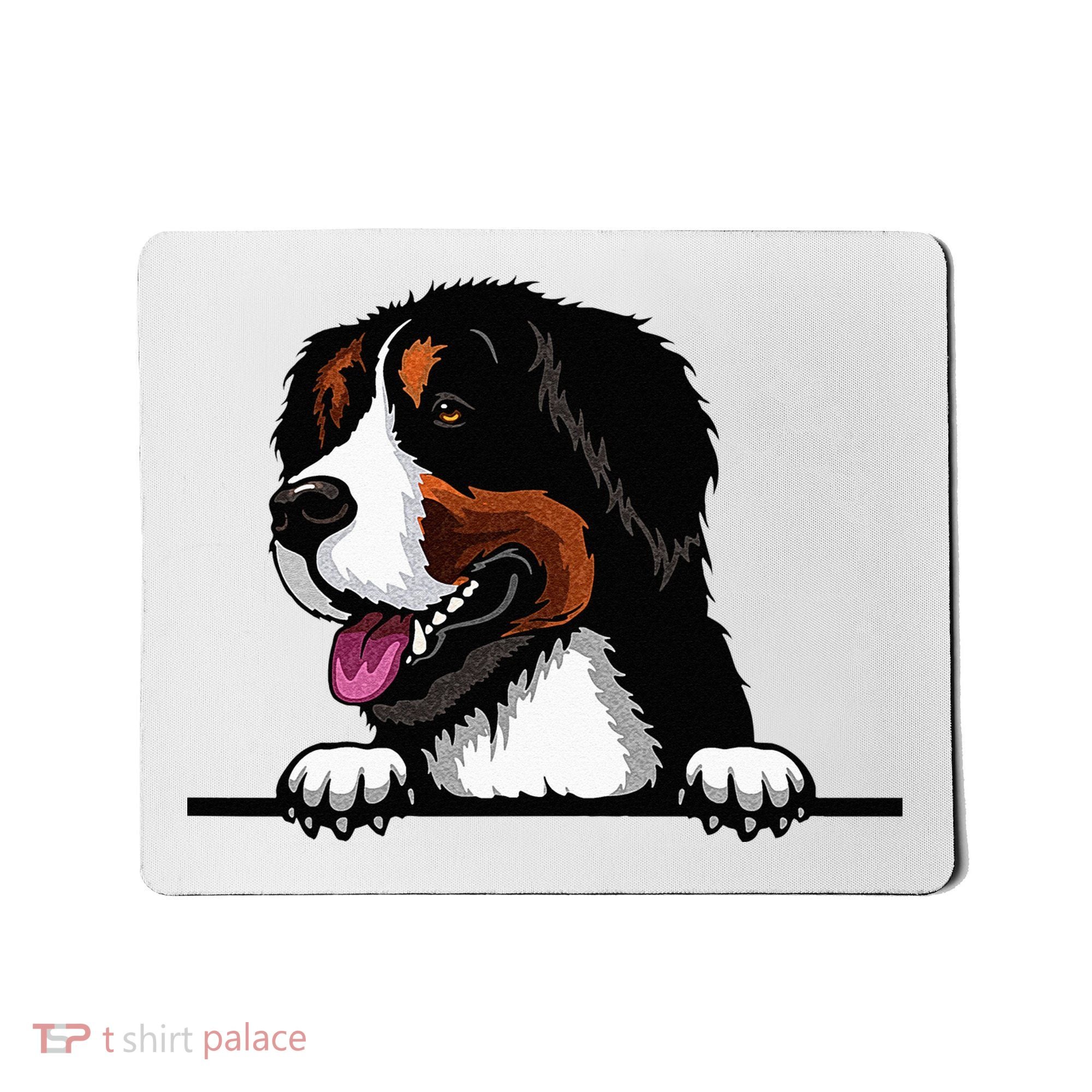Bernese Mountain Dog Breed Popping Up Fun Dog Owner Mousepad