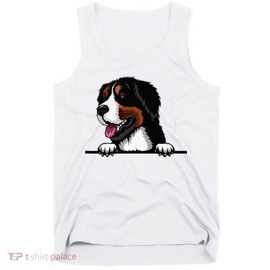 Bernese Mountain Dog Breed Popping Up Fun Dog Owner Tank Top