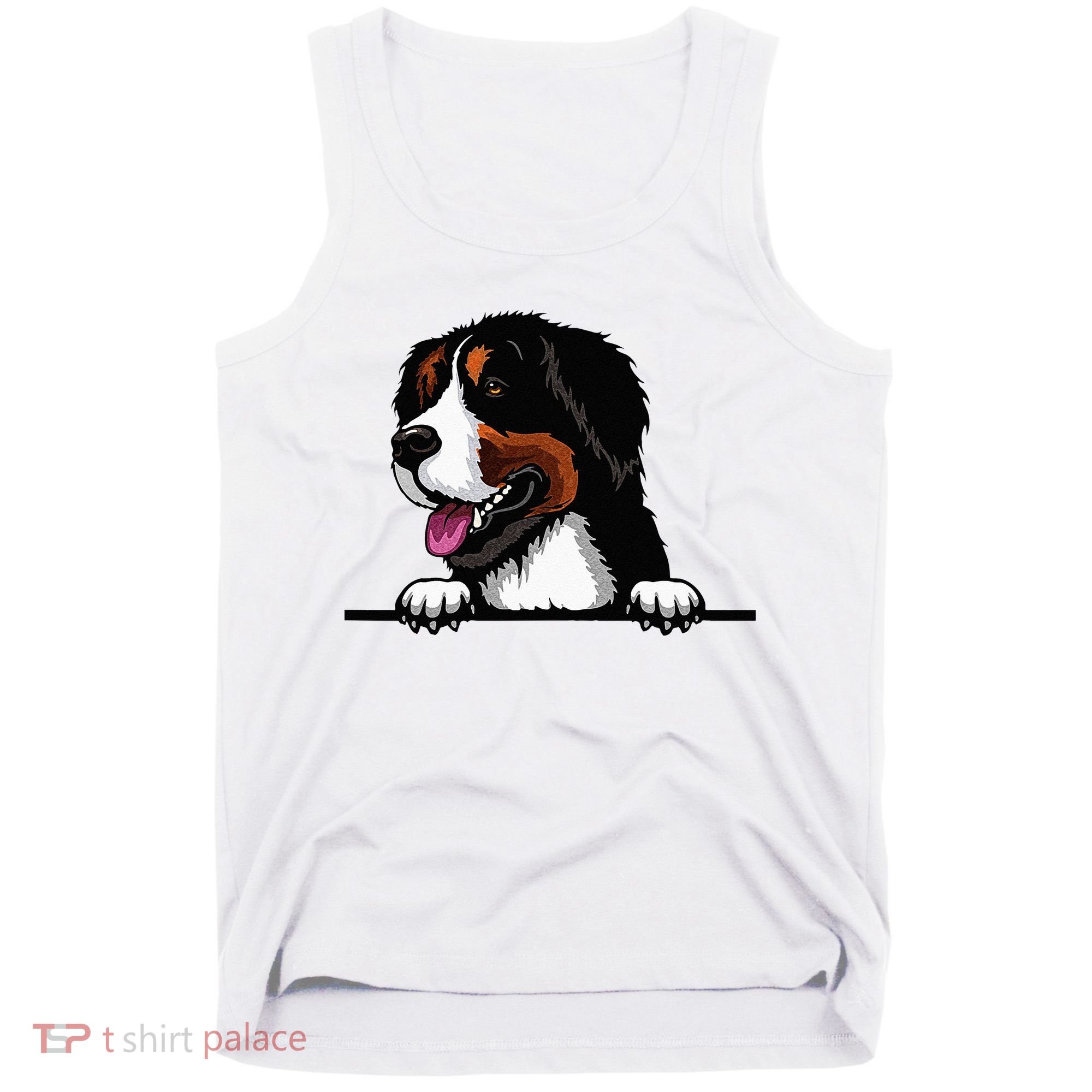 Bernese Mountain Dog Breed Popping Up Fun Dog Owner Tank Top