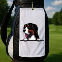 Bernese Mountain Dog Breed Popping Up Fun Dog Owner Golf Towel thumb 2